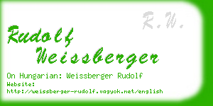 rudolf weissberger business card